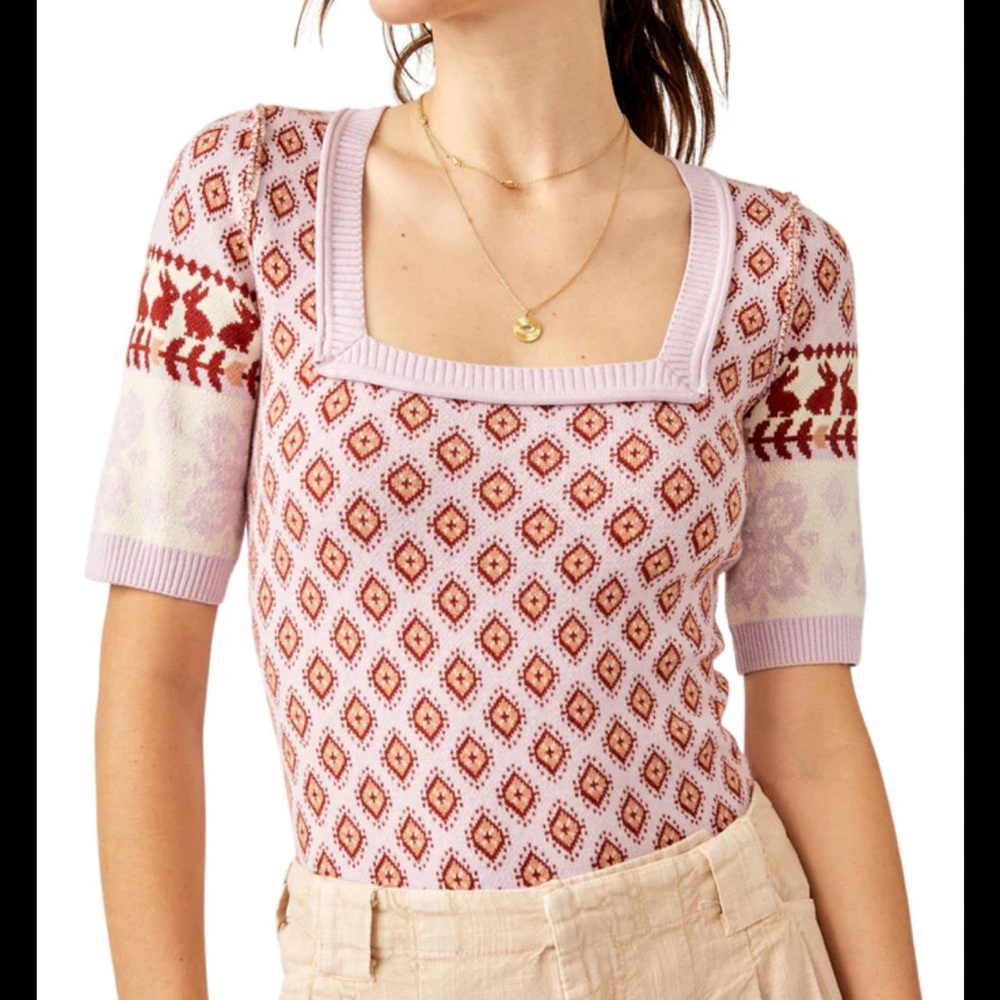 Free People Snow Bunny Knit Bodysuit